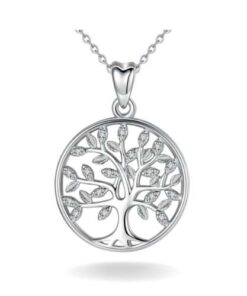 collier avec pendentif arbre de vie en argent