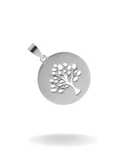 médaille avec arbre de vie sculpté