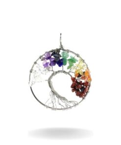 pendentif arbre de vie avec des pierres naturelles 7 chakras