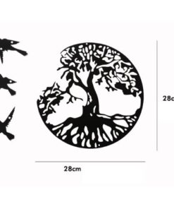 cadre arbre de vie en fer avec hirondelle