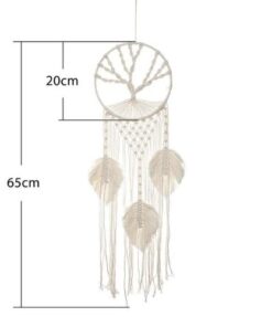 dimensions attrape rêve arbre de vie en macramé