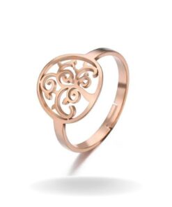 bague arbre de vie rose