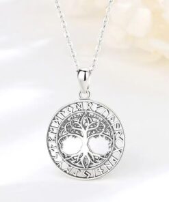 collier arbre de vie viking ygdrasil en argent