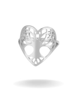 bague femme arbre de vie en forme de coeur