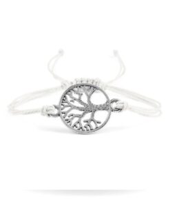 bracelet arbre de vie avec cordon blanc