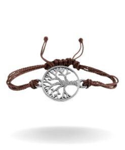 bracelet arbre de vie avec cordon marron