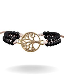 bracelet noir arbre de vie