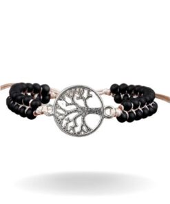 bracelet noir arbre de vie