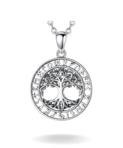 collier arbre de vie viking ygdrasil en argent