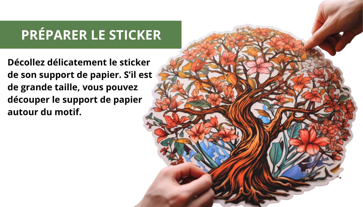 préparer la pose du sticker