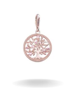 pendentif arbre de vie plaqué or rose