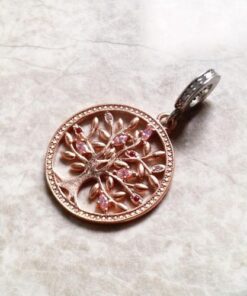 pendentif arbre de vie plaqué or rose