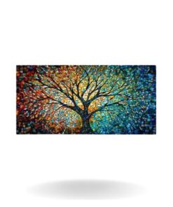 tableau arbre de vie multicolore