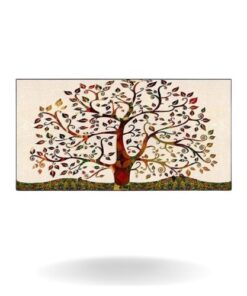 tableau arbre de vie fond beige style klimt